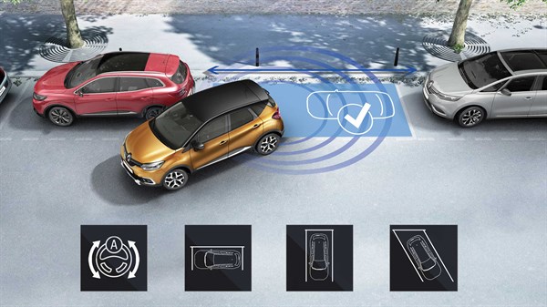 Renault CAPTUR - Schéma représentant la fonction Easy Park Assist