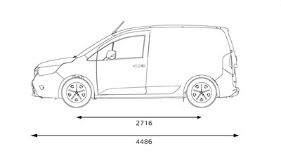 Nouveau Renault Kangoo Van E-Tech electric - dimensions profil