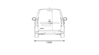 Nouveau Renault Kangoo Van E-Tech electric - dimensions arrière